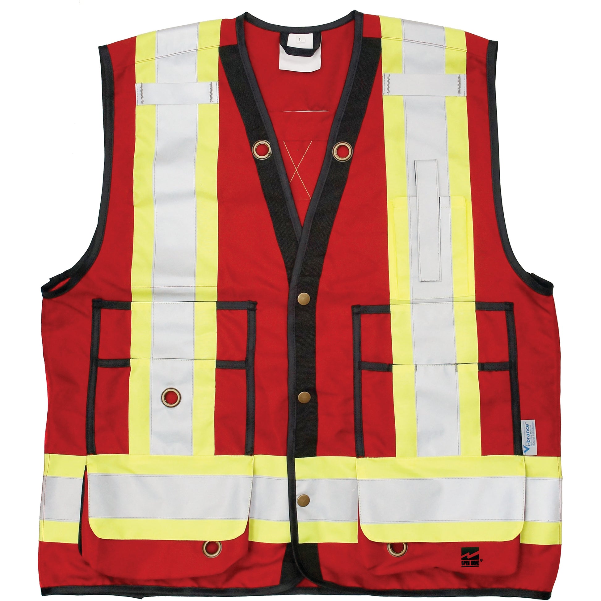 Viking Open Road® Surveyor Vest, Red, Large, Polyester