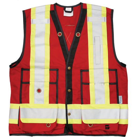 Viking Open Road® Surveyor Vest, Red, Large, Polyester