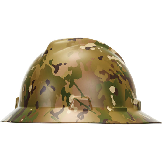 MSA V-Gard® Hydro Dip Full Brim Hard Hat, Ratchet Suspension, Multi-Colour