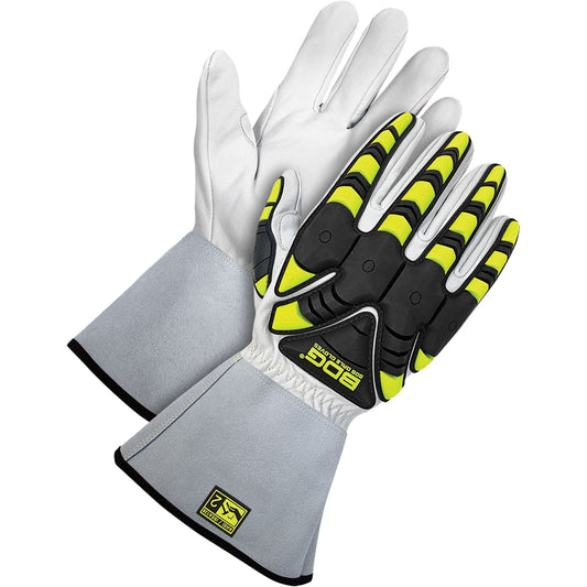 Bob Dale Gloves Deny™ Impact Resistant Gloves, 2X-Large, Goatskin Palm, Gauntlet Cuff
