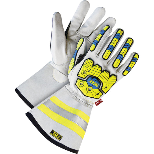 Bob Dale Gloves Arc Tek™ Performance Impact Resistant Gloves, Size X-Large, Goatskin Shell, ASTM ANSI Level A5