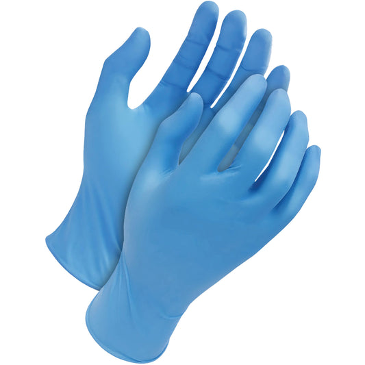 Bob Dale Gloves Classic Disposable Gloves, Large, Nitrile, 4-mil, Powder-Free, Blue