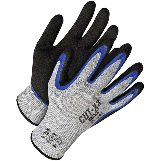 Bob Dale Gloves Cut-X™ Cut Resistant Gloves, Size 9, Nitrile Coated, HPPE Shell, ASTM ANSI Level A3