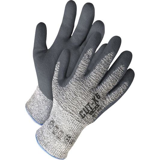 Bob Dale Gloves Cut-X™ Cut Resistant Gloves, Size 9, Nitrile Coated, HPPE Shell, ASTM ANSI Level A6