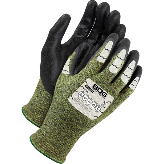Bob Dale Gloves Arc Tek™ Arc & Cut Resistant Gloves, Size 12, 13 Gauge, Bi-Polymer Coated, Aramid Shell, ASTM ANSI Level A4