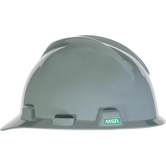 MSA V-Gard® Slotted Hard Hat, Quick-Slide Suspension, Navy Grey