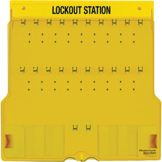 Master Lock Trilingual Covered Lock Station, None Padlocks, 20 Padlock Capacity, Padlocks Not Included
