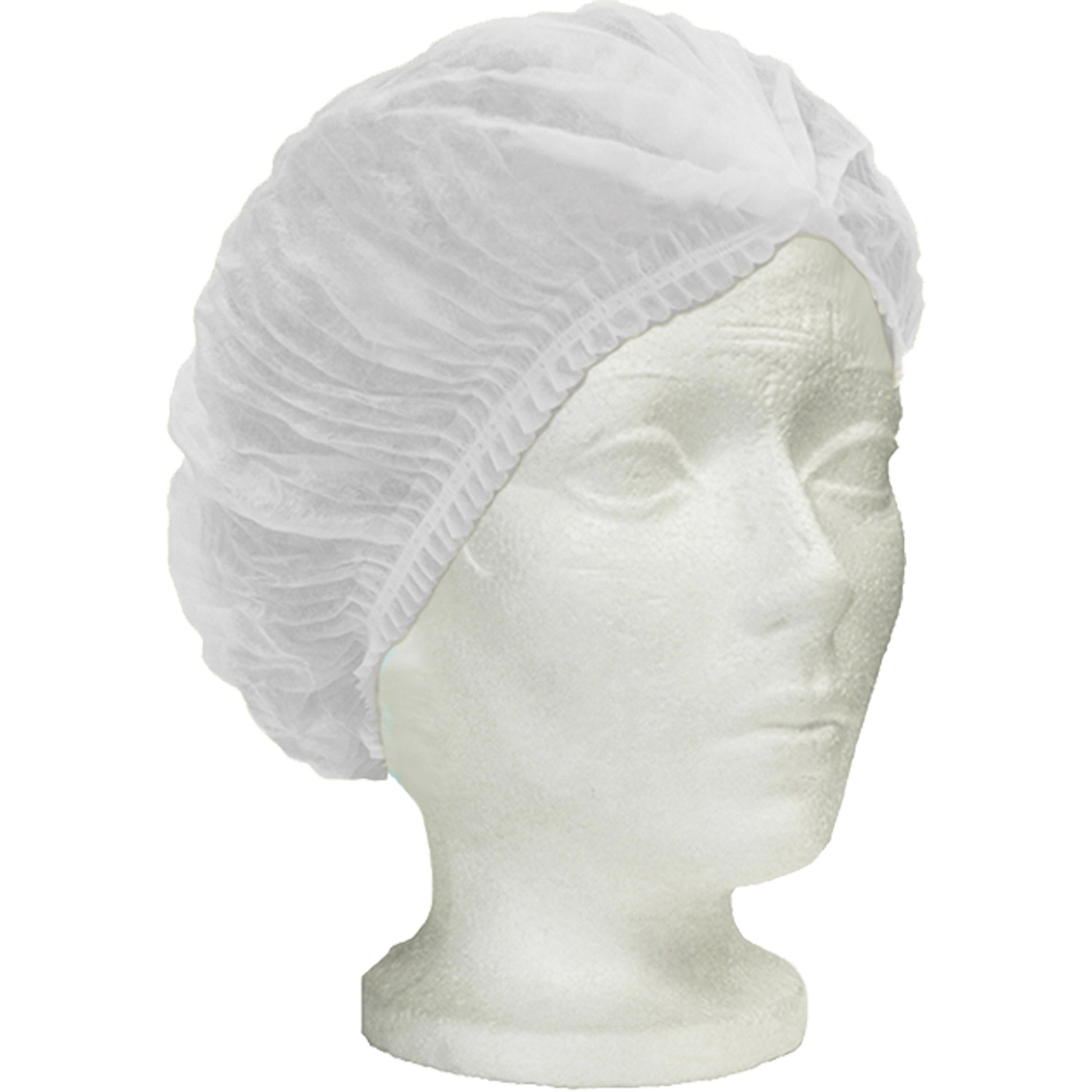 Ronco Ronco Care™ Pleated Bouffant Cap, Polypropylene, 24", White