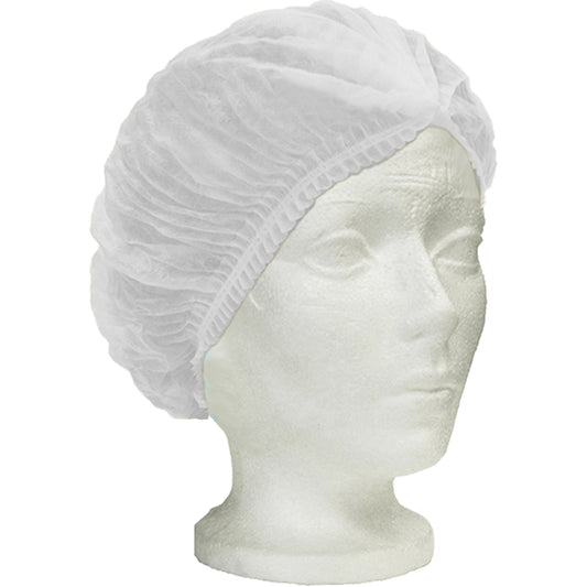 Ronco Ronco Care™ Pleated Bouffant Cap, Polypropylene, 24", White