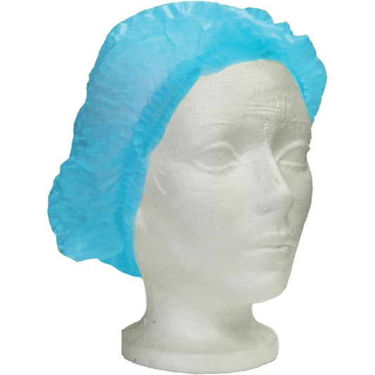 Ronco Ronco Care™ Pleated Bouffant Cap, Polypropylene, 24", Blue