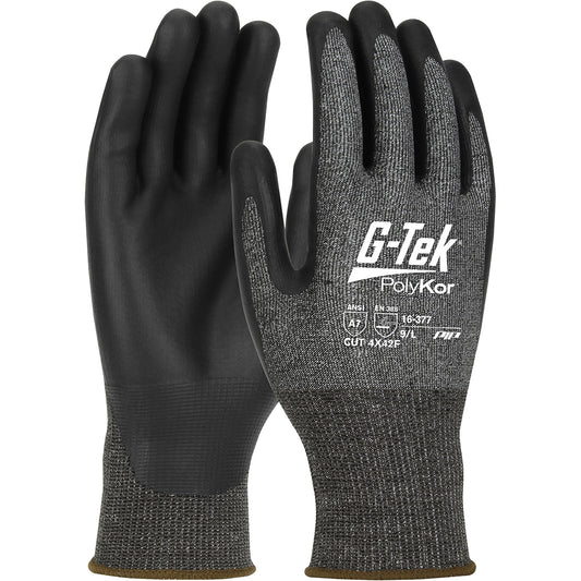 Protective Industrial Products G-Tek® PolyKor® X7™ Cut Resistant Gloves, Size X-Large, 18 Gauge, Polyurethane Coated, Polyethylene Shell, ASTM ANSI Level A7/EN 388 Level F