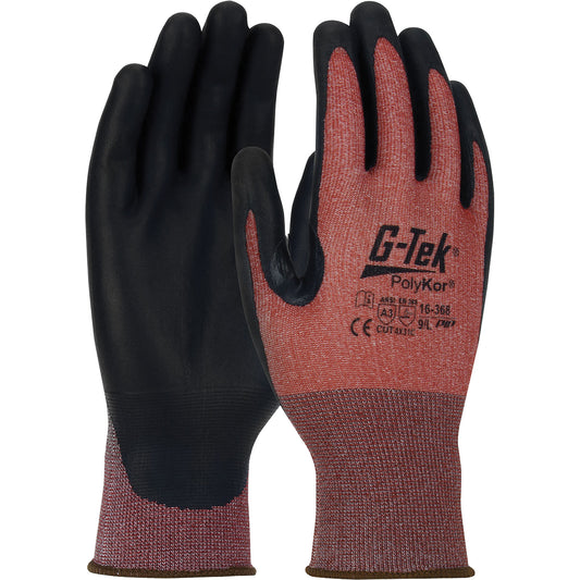 Protective Industrial Products G-Tek® PolyKor® X7™ Neuroma® Cut Resistant Gloves, Size 2X-Large, 18 Gauge, Polyurethane Coated, Polyethylene Shell, ASTM ANSI Level A3/EN 388 Level C