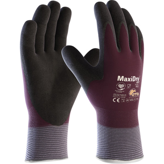 Protective Industrial Products ATG MaxiDry® Zero™ Coated Gloves with Thermal Lining, Small, Foam Nitrile Coating, 15 Gauge, Nylon/Spandex Shell