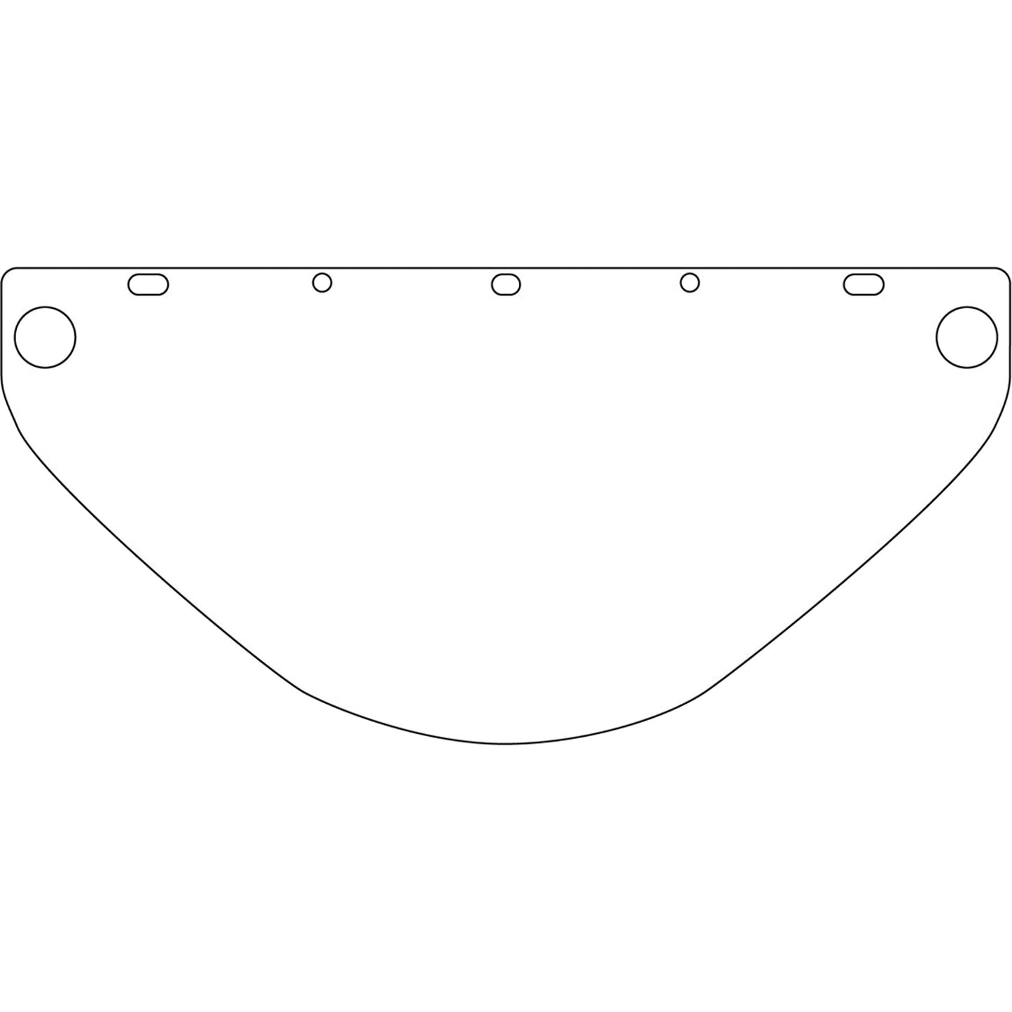 Protective Industrial Products Dynamic™ Universal Fit Safety Visor, Polycarbonate, Clear Tint