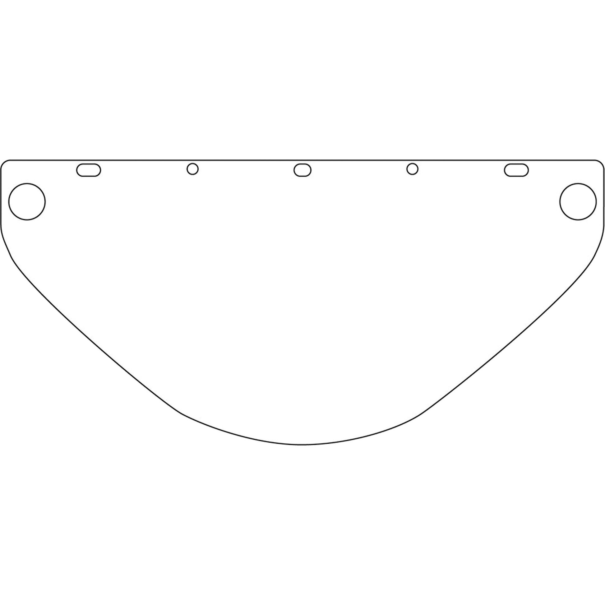 Protective Industrial Products Dynamic™ Universal Fit Safety Visor, Polycarbonate, Clear Tint