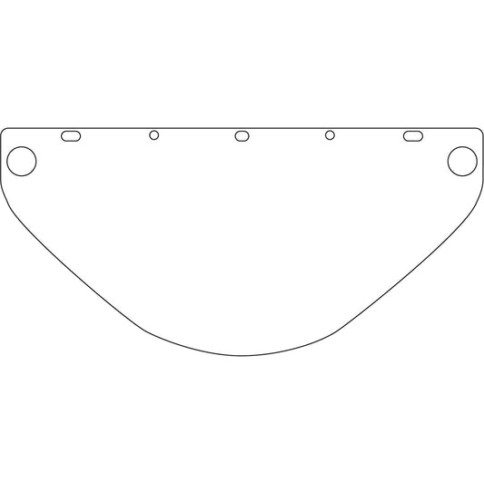 Protective Industrial Products Dynamic™ Universal Fit Safety Visor, Polycarbonate, Clear Tint