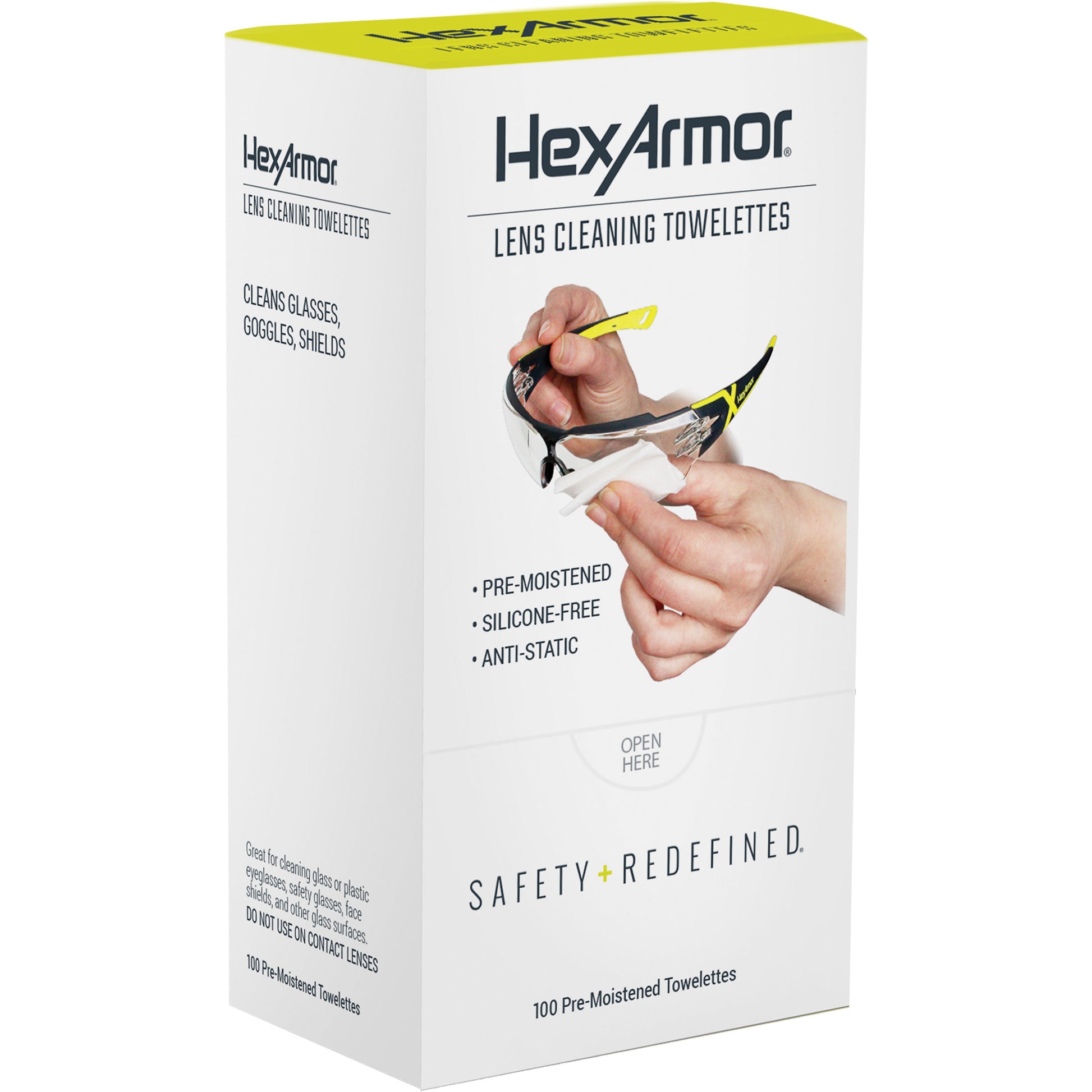 Hexarmor Lens Cleaning Towelettes, Pack Of 100