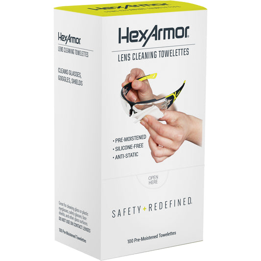 Hexarmor Lens Cleaning Towelettes, Pack Of 100