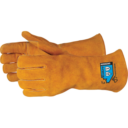 Superior Glove Works Ltd. Endura® Deluxe Cut-Resistant Welding Gloves, Split Cowhide, Size Medium