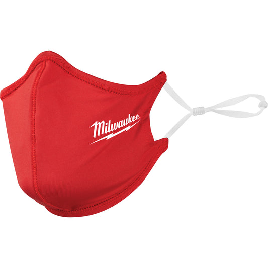 Milwaukee 2-Layer Face Mask, Nylon/Polyester/Spandex, Red