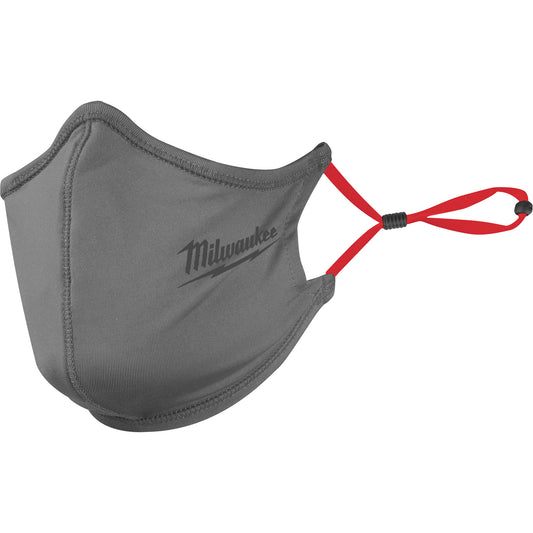 Milwaukee 2-Layer Face Mask, Nylon/Polyester/Spandex, Grey