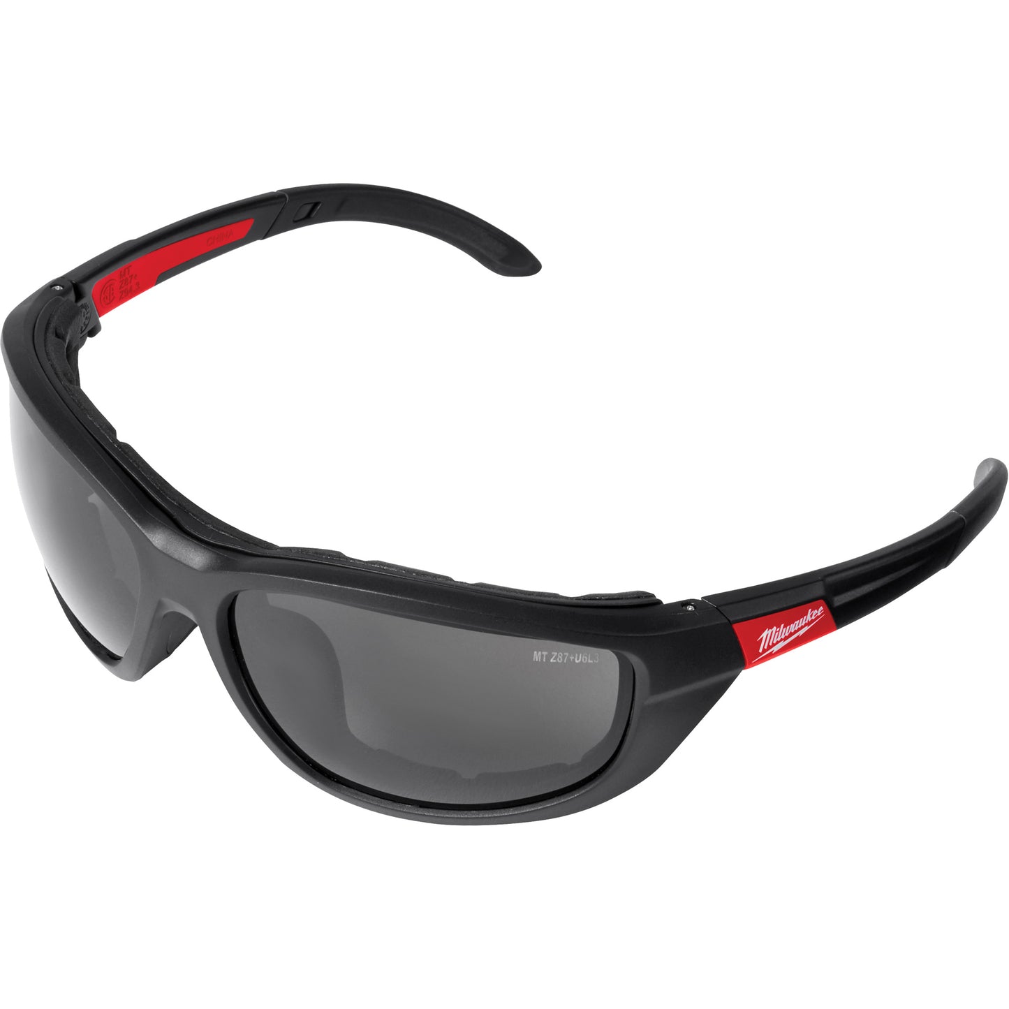 Milwaukee Performance Safety Glasses with Gasket, Black Lens, Polarized, Meets/Exceeds CSA Z94.3