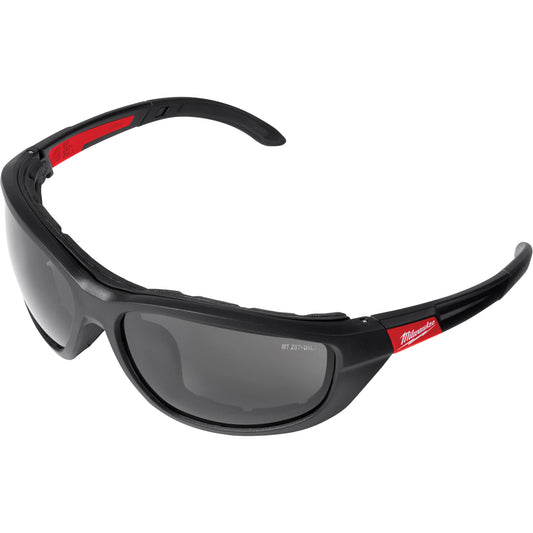 Milwaukee Performance Safety Glasses with Gasket, Black Lens, Polarized, Meets/Exceeds CSA Z94.3