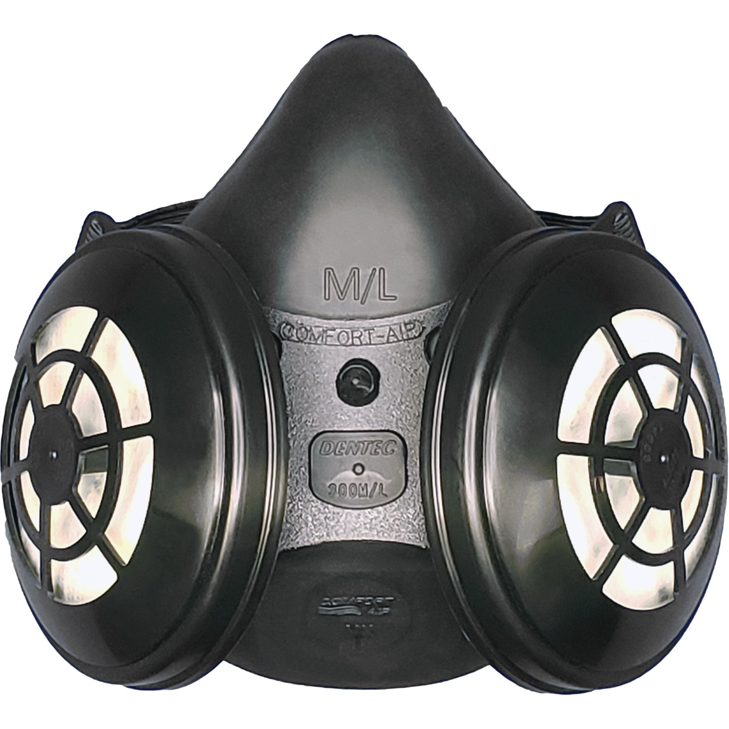 Dentec Comfort-Air® 400Nx Black Half Mask without Exhalation Valve N95 Kit, Elastomer/Rubber, Small/Medium