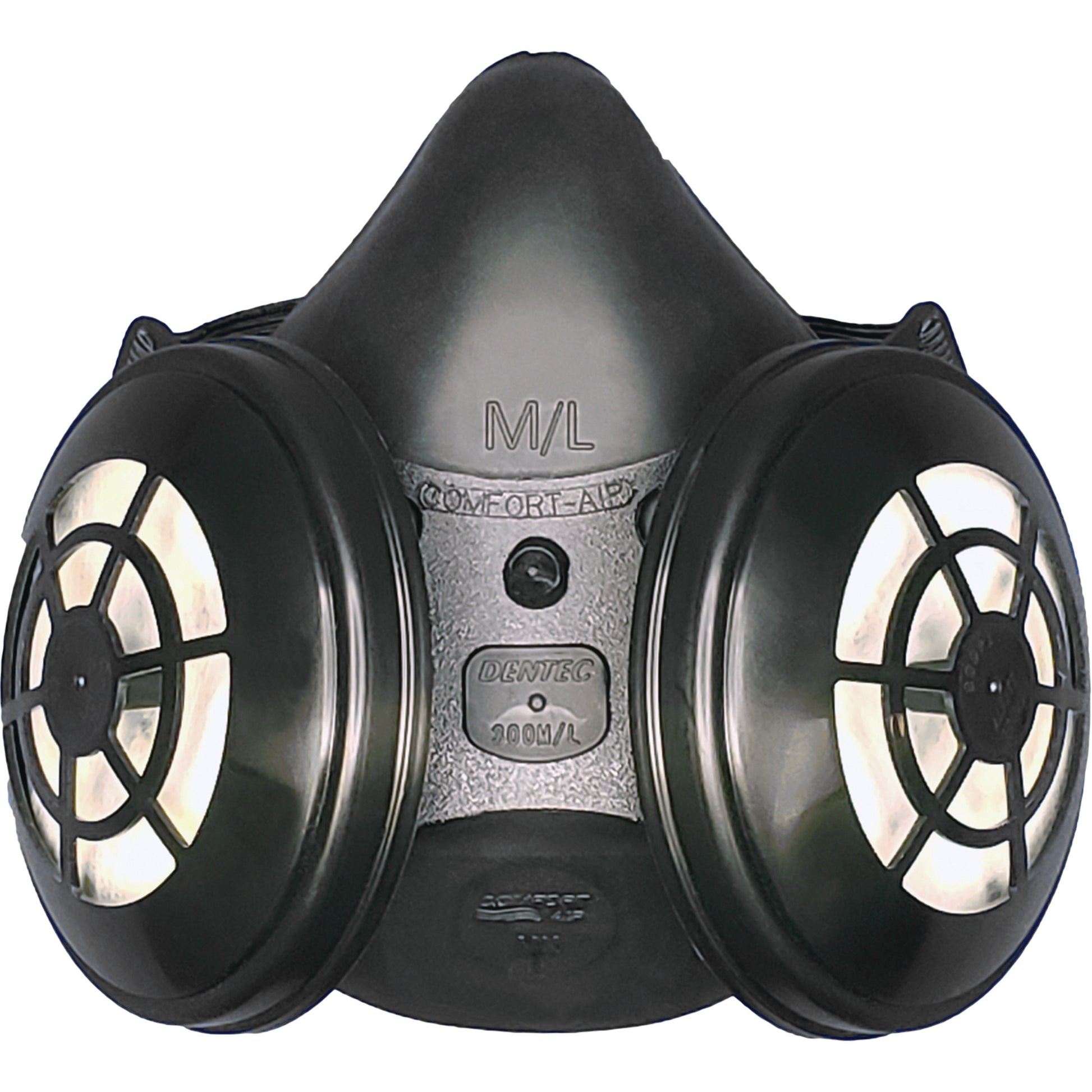 Dentec Comfort-Air® 400Nx Black Half Mask without Exhalation Valve N95 Kit, Elastomer/Rubber, Small/Medium