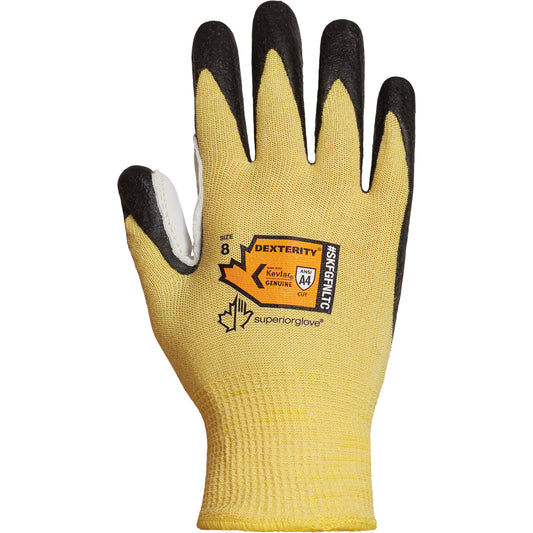 Superior Glove Works Ltd. Dexterity® Cut-Resistant String-Knit Glove with Reinforced Thumb, Size 7, Nitrile Coated, Kevlar® Shell, ASTM ANSI Level A4