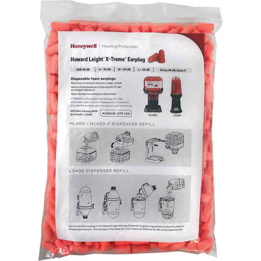 Honeywell Howard Leight™ X-Treme™ Disposable Earplugs, Bulk - Polybag