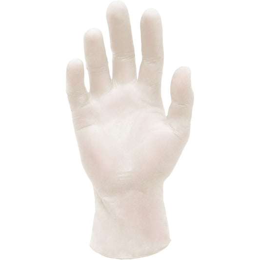 Ronco Synthetic Stretch Medical Examination Gloves, Large, Vinyl, 5-mil, Powder-Free, White, Class 2