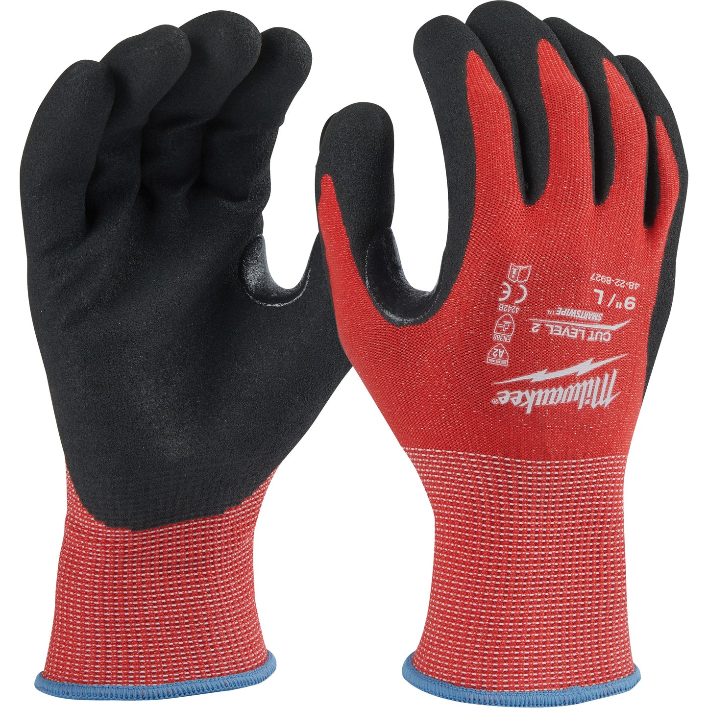 Milwaukee Dipped Cut-Resistant Gloves, Size Small, 15 Gauge, Nitrile Coated, Nylon/Lycra® Shell, ASTM ANSI Level A2