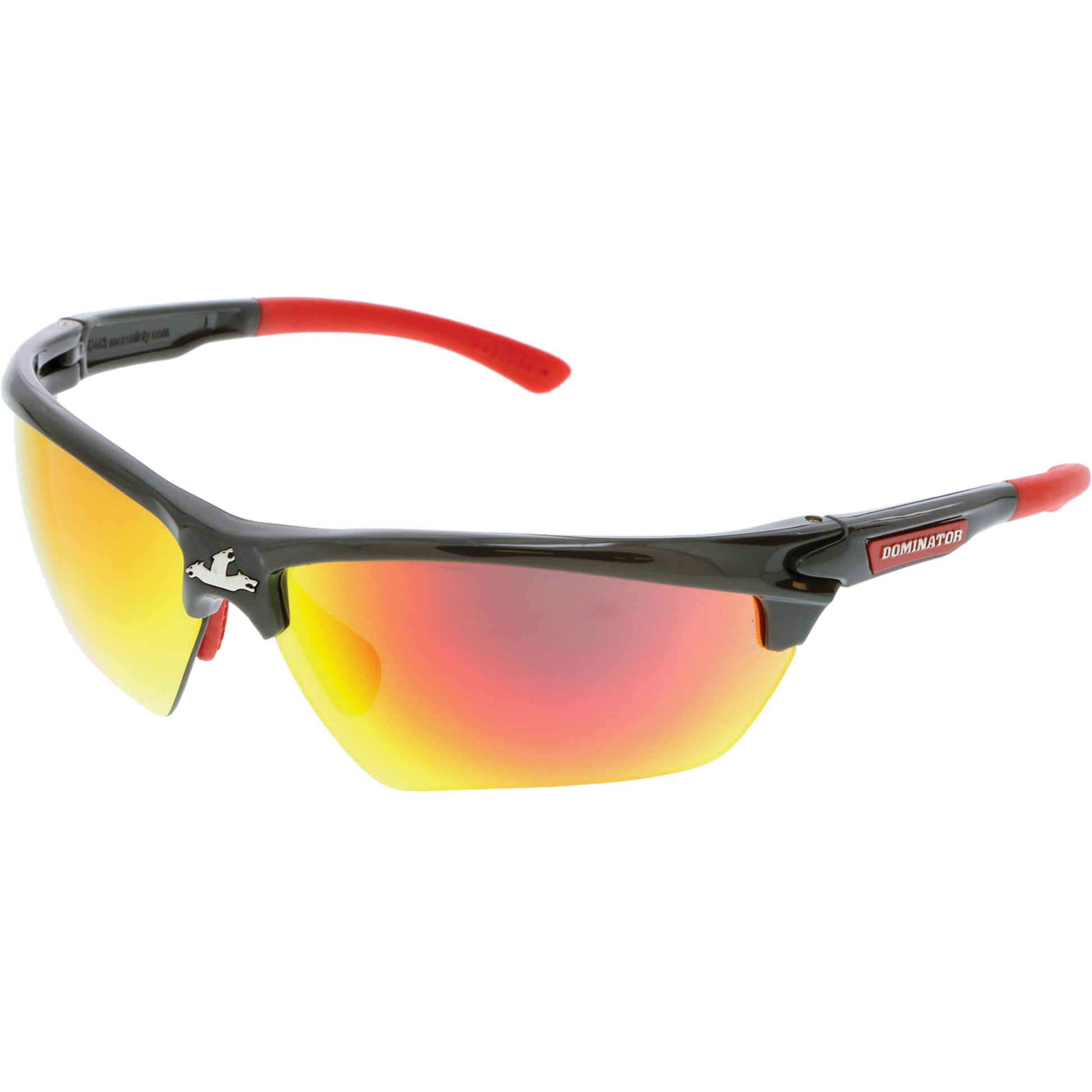 Mcr Safety Dominator™ DM3 Series Safety Glasses, Orange Mirror Lens, Anti-Fog/Anti-Scratch, ANSI Z87+