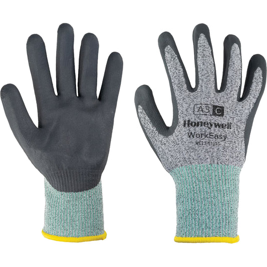 Honeywell WorkEasy Cut Protective Gloves, Size Small/7, 13 Gauge, Foam Nitrile Coated, HPPE/Glass Fibre Shell, ASTM ANSI Level A3/EN 388 Level C