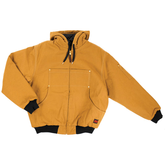Tough Duck Hooded Duck Bomber Jacket, Men's, Medium, Brown