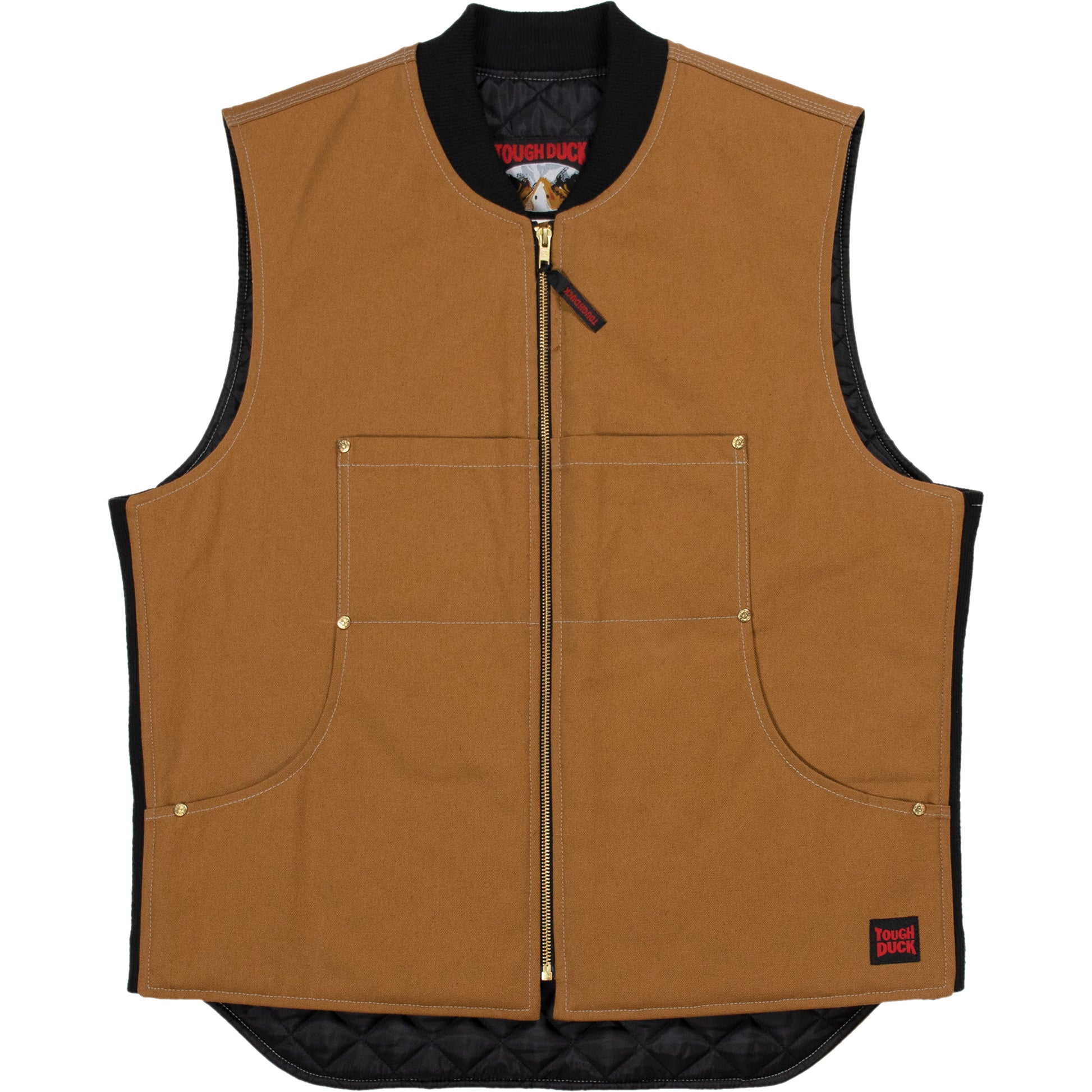 Tough Duck WV04 Moto Vest, Men's, 5X-Large, Brown
