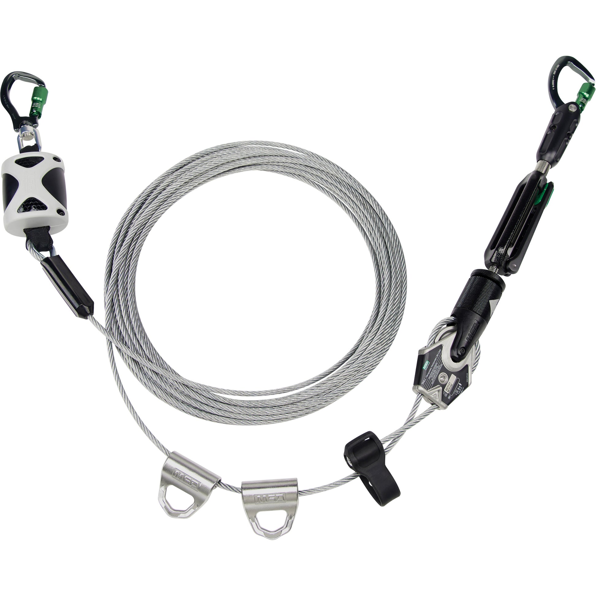 MSA Temporary Horizontal Lifeline, Galvanized Cable