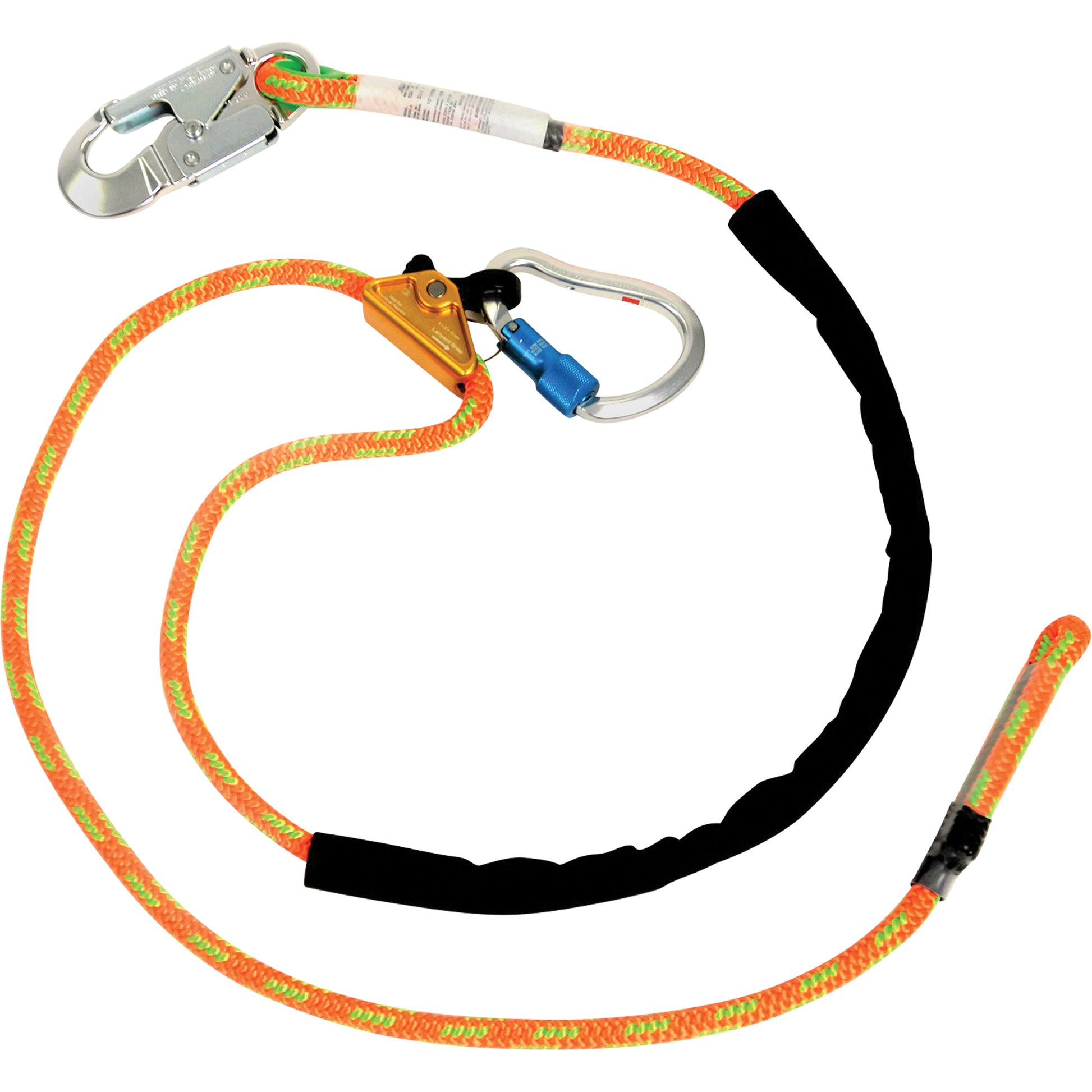 Jelco Adjustable Rope Lanyard, 1 Legs, 6', CSA Class F, Polyester