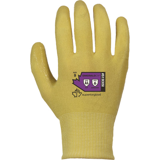Superior Glove Works Ltd. Emerald CX® Cut & Heat Resistant Glove, Size 6, 13 Gauge, Silicone Coated, ASTM ANSI Level A6