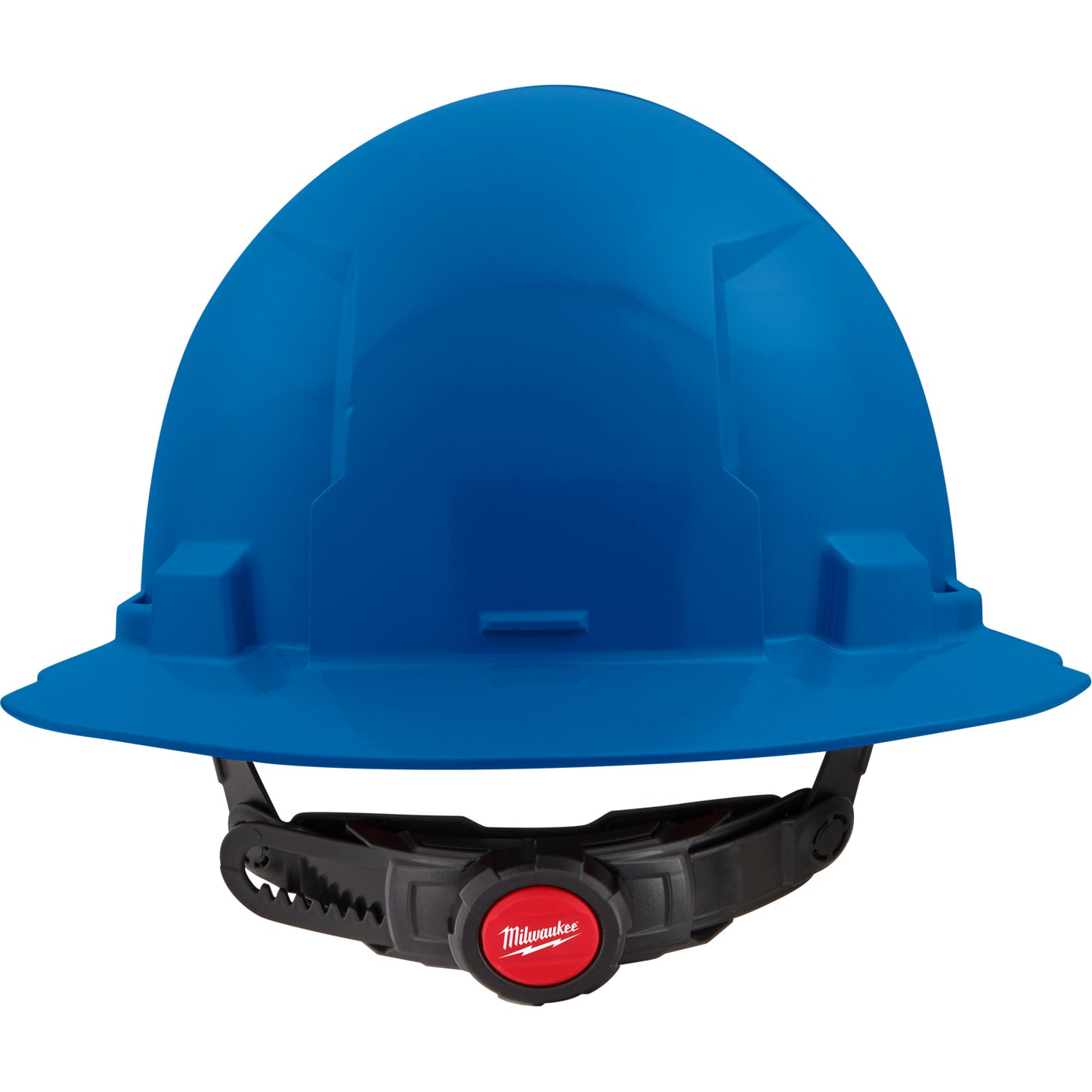 Milwaukee Full Brim Hardhat with 6-Point Suspension System, Ratchet Suspension, Blue