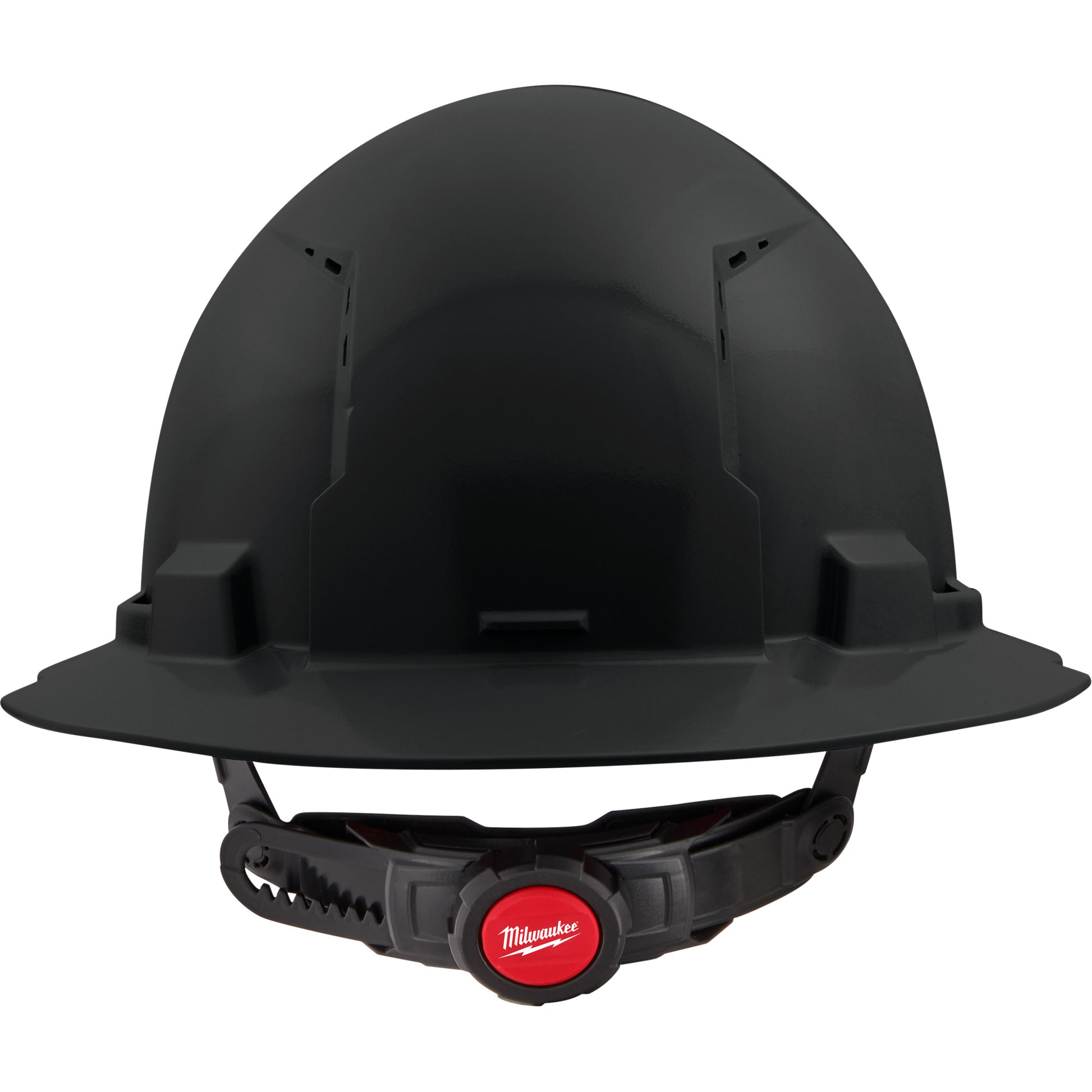 Milwaukee Full Brim Hardhat with 6-Point Suspension System, Ratchet Suspension, Black