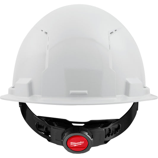 Milwaukee Front Brim Hardhat with 4-Point Suspension System, Ratchet Suspension, White