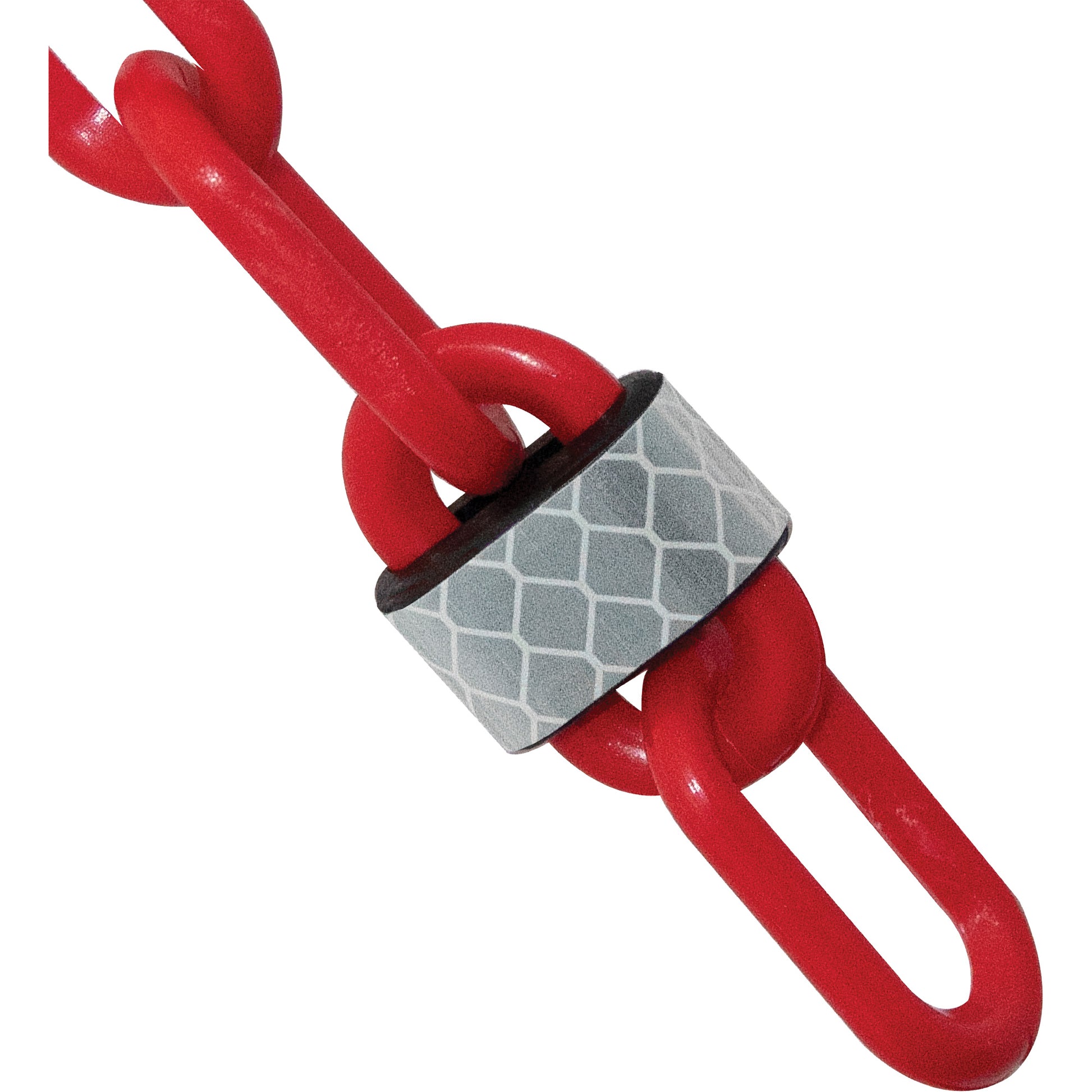 Mr. Chain 25' Reflective Plastic Chain Barrier, Red