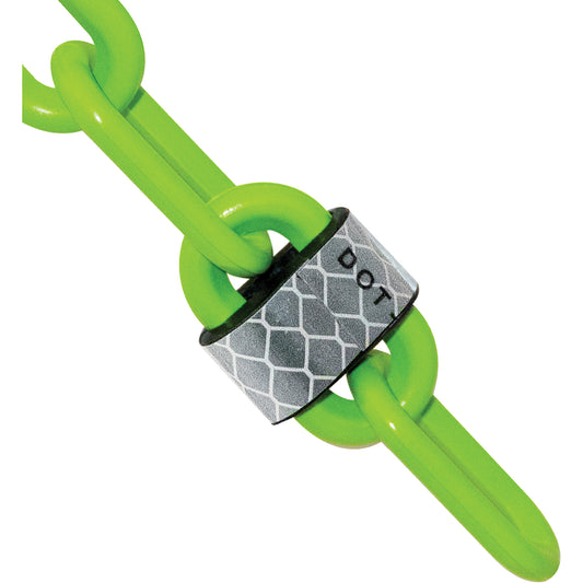 Mr. Chain 25' Reflective Plastic Chain Barrier, Green