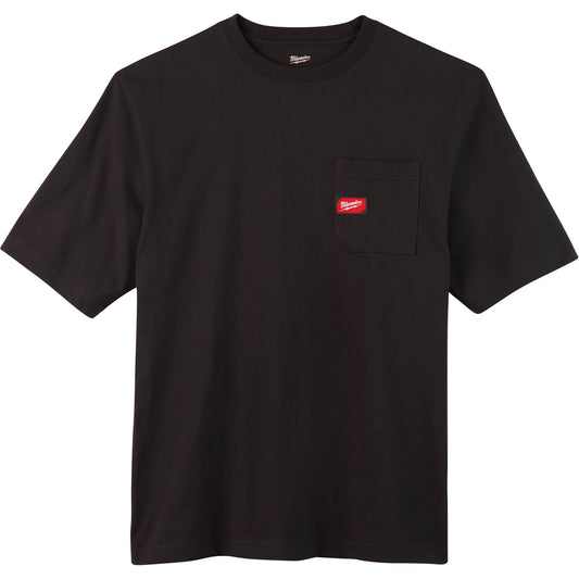 Milwaukee Heavy-Duty Pocket T-Shirt, Men's, 3X-Large, Black
