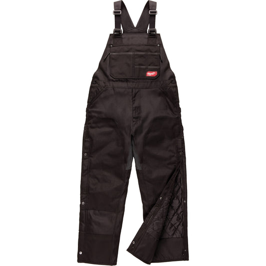 Milwaukee GridIron™ Regular Length Zip-To-Thigh Bib Overall, Men's, Small, Black
