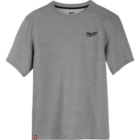 Milwaukee Hybrid Work Tee Shirt, Men's, X-Large, Grey