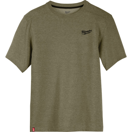 Milwaukee Hybrid Work Tee Shirt, Men's, 3X-Large, Green