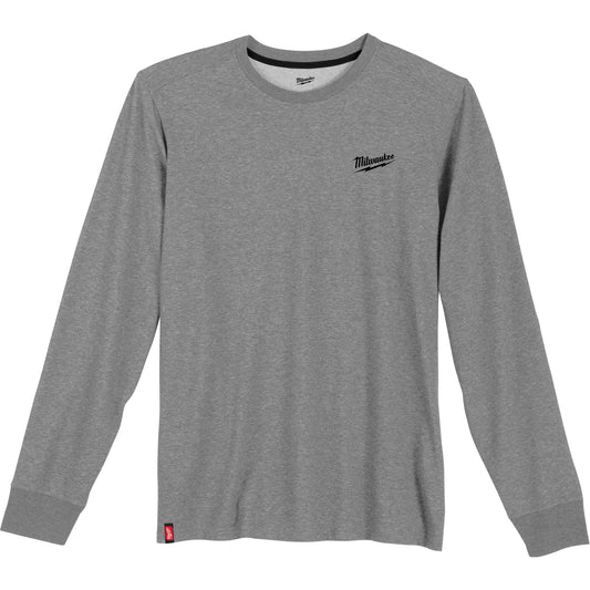 Milwaukee Hybrid Work Tee Shirt, Men's, 3X-Large, Grey